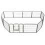 Dog pen 12 steel panels 80x60 cm black by vidaXL, Dog kennels and fences - Ref: Foro24-170573, Price: 196,25 €, Discount: %