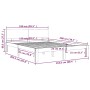 Estructura de cama madera maciza 150x200 cm de vidaXL, Camas y somieres - Ref: Foro24-810500, Precio: 113,50 €, Descuento: %