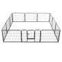 Dog pen 12 steel panels 80x60 cm black by vidaXL, Dog kennels and fences - Ref: Foro24-170573, Price: 196,25 €, Discount: %