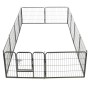 Dog pen 12 steel panels 80x60 cm black by vidaXL, Dog kennels and fences - Ref: Foro24-170573, Price: 196,25 €, Discount: %