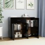 Black plywood sideboard 88x30x70 cm by vidaXL, Sideboards - Ref: Foro24-800676, Price: 70,99 €, Discount: %