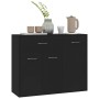 Aparador de madera contrachapada negro 88x30x70 cm de vidaXL, Aparadores - Ref: Foro24-800676, Precio: 71,08 €, Descuento: %