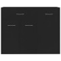 Black plywood sideboard 88x30x70 cm by vidaXL, Sideboards - Ref: Foro24-800676, Price: 70,99 €, Discount: %