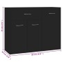 Black plywood sideboard 88x30x70 cm by vidaXL, Sideboards - Ref: Foro24-800676, Price: 70,99 €, Discount: %