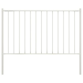 White powder-coated steel fence panel and posts 1.7x0.75m by vidaXL, fence panels - Ref: Foro24-145215, Price: 60,34 €, Disco...