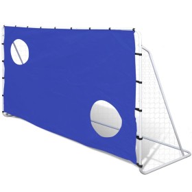 Soccer goal with steel goal wall 240x92x150 cm by vidaXL, soccer goals - Ref: Foro24-90573, Price: 57,99 €, Discount: %