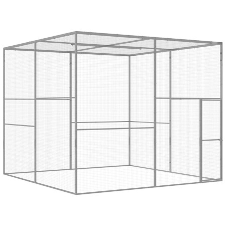 Galvanized steel cat cage 3x3x2.5 m by vidaXL, Cages and habitats for small animals - Ref: Foro24-146361, Price: 812,90 €, Di...