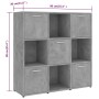 Plywood gray concrete shelf 90x30x90 cm by vidaXL, Bookcases and shelves - Ref: Foro24-802934, Price: 82,53 €, Discount: %