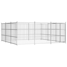 Perrera de exterior 450x450x185 cm de vidaXL, Casetas y cercados para perros - Ref: Foro24-144626, Precio: 955,82 €, Descuent...