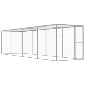 Galvanized steel cat cage 6x1.5x1.5 m by vidaXL, Cages and habitats for small animals - Ref: Foro24-146359, Price: 497,99 €, ...