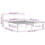 Estructura de cama madera maciza blanca King Size 150x200 cm de vidaXL, Camas y somieres - Ref: Foro24-810501, Precio: 138,99...