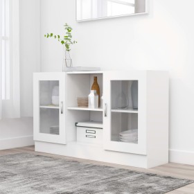 Vitrina de madera ingeniería blanca 120x30,5x70 cm de vidaXL, Aparadores - Ref: Foro24-802786, Precio: 96,99 €, Descuento: %