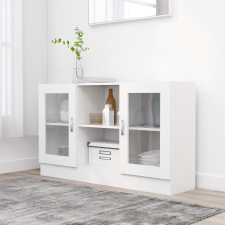 Vitrine aus weißem Holzwerkstoff, 120 x 30,5 x 70 cm von vidaXL, Sideboards - Ref: Foro24-802786, Preis: 97,16 €, Rabatt: %