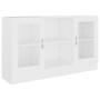 Vitrina de madera ingeniería blanca 120x30,5x70 cm de vidaXL, Aparadores - Ref: Foro24-802786, Precio: 97,16 €, Descuento: %