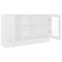 Vitrina de madera ingeniería blanca 120x30,5x70 cm de vidaXL, Aparadores - Ref: Foro24-802786, Precio: 97,16 €, Descuento: %