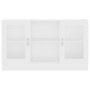 Vitrina de madera ingeniería blanca 120x30,5x70 cm de vidaXL, Aparadores - Ref: Foro24-802786, Precio: 97,16 €, Descuento: %