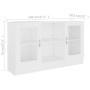 Vitrina de madera ingeniería blanca 120x30,5x70 cm de vidaXL, Aparadores - Ref: Foro24-802786, Precio: 97,16 €, Descuento: %