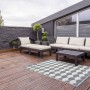 Esschert Design Outdoor-Teppich 180x121 cm grau und weiß OC24 von Esschert Design, Outdoor-Protektoren - Ref: Foro24-421300, ...