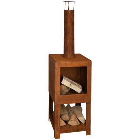 Esschert Design Chimenea exterior con sitio para leña oxidada FF298 de Esschert Design, Chimeneas - Ref: Foro24-421282, Preci...