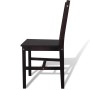 Dining chairs 2 units dark brown pine wood by vidaXL, dining chairs - Ref: Foro24-241516, Price: 115,19 €, Discount: %