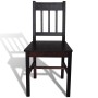 Dining chairs 2 units dark brown pine wood by vidaXL, dining chairs - Ref: Foro24-241516, Price: 115,19 €, Discount: %