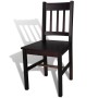 Dining chairs 2 units dark brown pine wood by vidaXL, dining chairs - Ref: Foro24-241516, Price: 115,19 €, Discount: %