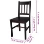 Dining chairs 2 units dark brown pine wood by vidaXL, dining chairs - Ref: Foro24-241516, Price: 115,19 €, Discount: %