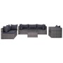 7-teiliges Gartensofa-Set und graue synthetische Rattankissen von vidaXL, Gartensets - Ref: Foro24-44158, Preis: 692,35 €, Ra...