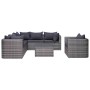 7-teiliges Gartensofa-Set und graue synthetische Rattankissen von vidaXL, Gartensets - Ref: Foro24-44158, Preis: 692,35 €, Ra...