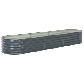 Galvanized steel gray flowerbed 320x80x44 cm by vidaXL, Pots and planters - Ref: Foro24-45527, Price: 241,62 €, Discount: %