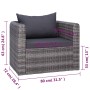 7-teiliges Gartensofa-Set und graue synthetische Rattankissen von vidaXL, Gartensets - Ref: Foro24-44158, Preis: 692,35 €, Ra...