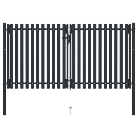 Double anthracite gray steel fence gate 306x220 cm by vidaXL, garden gates - Ref: Foro24-146354, Price: 657,78 €, Discount: %