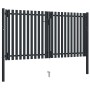 Double anthracite gray steel fence gate 306x220 cm by vidaXL, garden gates - Ref: Foro24-146354, Price: 657,78 €, Discount: %