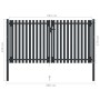 Double anthracite gray steel fence gate 306x220 cm by vidaXL, garden gates - Ref: Foro24-146354, Price: 657,78 €, Discount: %