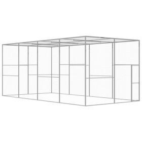 Galvanized steel cat cage 6x3x2.5 m by vidaXL, Cages and habitats for small animals - Ref: Foro24-146362, Price: 1,00 €, Disc...