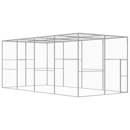 Jaula para gatos acero galvanizado 6x3x2,5 m de vidaXL, Jaulas y habitáculos para animales pequeños - Ref: Foro24-146362, Pre...