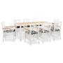 9-Piece White Synthetic Rattan Garden Dining Set by vidaXL, Garden sets - Ref: Foro24-45996, Price: 652,99 €, Discount: %