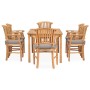 7-piece solid teak garden dining set with cushions by vidaXL, Garden sets - Ref: Foro24-3060027, Price: 1,00 €, Discount: %