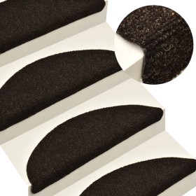 Self-adhesive stair mat 10 pcs 65x21x4 cm dark brown by vidaXL, Stair mats - Ref: Foro24-149711, Price: 30,02 €, Discount: %