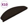 Self-adhesive stair mat 10 pcs 65x21x4 cm dark brown by vidaXL, Stair mats - Ref: Foro24-149711, Price: 30,02 €, Discount: %