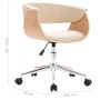 Swivel dining chair with curved wood and cream synthetic leather. by vidaXL, dining chairs - Ref: Foro24-287399, Price: 173,6...