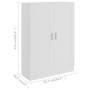 White plywood bookcase 82.5x30.5x115 cm by vidaXL, Bookcases and shelves - Ref: Foro24-802714, Price: 87,37 €, Discount: %