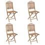 Folding garden dining set with cushions 5 pieces bamboo by vidaXL, Garden sets - Ref: Foro24-3063979, Price: 254,28 €, Discou...