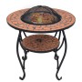 Mesita con brasero de mosaico cerámica terracota 68 cm de vidaXL, Chimeneas - Ref: Foro24-46723, Precio: 130,69 €, Descuento: %