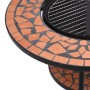 Mesita con brasero de mosaico cerámica terracota 68 cm de vidaXL, Chimeneas - Ref: Foro24-46723, Precio: 130,69 €, Descuento: %