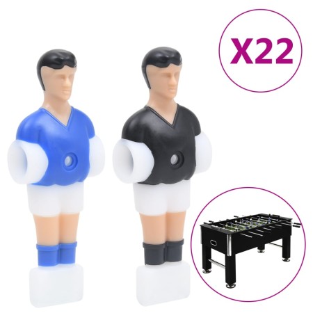 Jugadores de futbolín para varillas de 15,9 mm 22 piezas de vidaXL, Piezas y accesorios para mesas de futbolín - Ref: Foro24-...