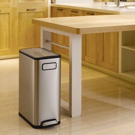 EKO Ecofly 45 L matte silver pedal bin by EKO, Waste containers - Ref: Foro24-440019, Price: 157,93 €, Discount: %