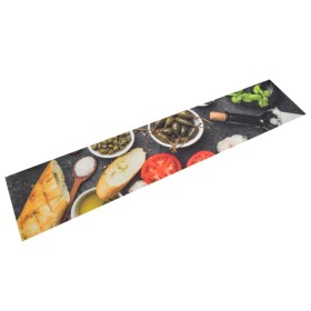 Küchenmatte, waschbar, Samt, Zeichnung, Wein, Abendessen, 60 x 300 cm von vidaXL, Fußmatten - Ref: Foro24-136554, Preis: 53,6...