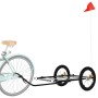 Black iron bicycle trailer 135x68x37 cm by vidaXL, Bicycle trailers - Ref: Foro24-94206, Price: 86,02 €, Discount: %