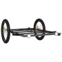 Black iron bicycle trailer 135x68x37 cm by vidaXL, Bicycle trailers - Ref: Foro24-94206, Price: 86,02 €, Discount: %